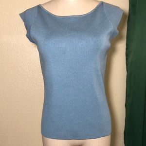 Pretty Sky Blue Sleeveless Top